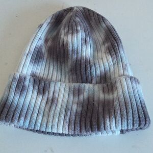 FREE PEOPLE | Partly Cloudy tie-dye ribbed knit beanie  hat Purple